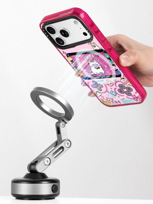 Y2K Pink Pixel Game Retro Gamer Cat for iPhone