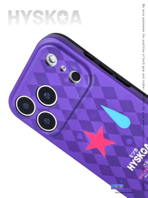 Cyber Neon Jester Star Teardrop Checkerboard for iPhone