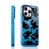 Blue Water Ripple Black Cat for iPhone