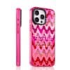 Y2K Hot Pink Wavy Retro Psychedelic Wave for iPhone