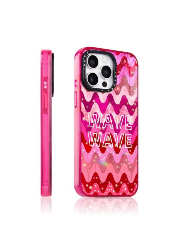 Y2K Hot Pink Wavy Retro Psychedelic Wave for iPhone