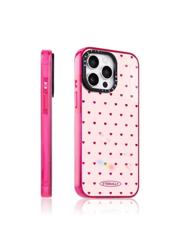 Retro Y2K Eternally Love Cute Pink Heart Pattern for iPhone