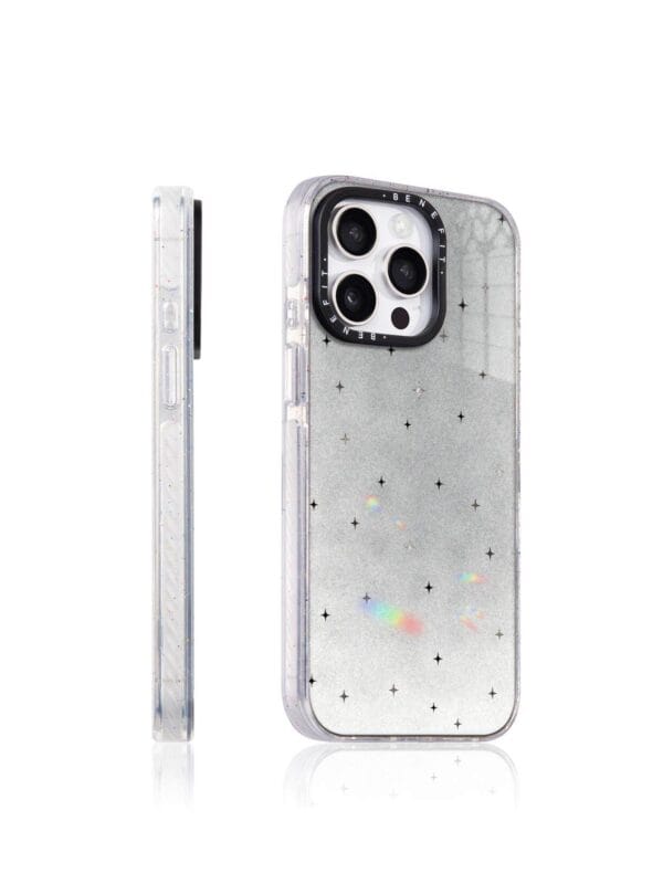 Minimalist Glitter Silver Star for iPhone