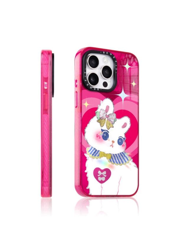 Kawaii Cute White CatAesthetic Anime Phone Case for iPhone