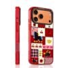 Red Quilt Cherry Bows Vintage Patchwork Pony for iPhone