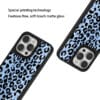 Icy Pastel Cheetah Blue Leopard Print Y2K for iPhone