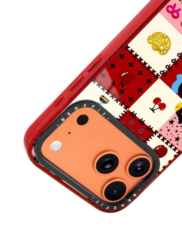 Red Quilt Cherry Bows Vintage Patchwork Pony for iPhone