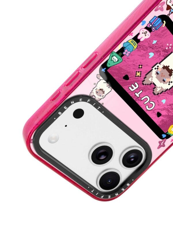 Y2K Pink Pixel Game Retro Gamer Cat for iPhone