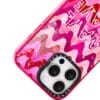 Y2K Hot Pink Wavy Retro Psychedelic Wave for iPhone