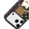 Retro Patchwork Plaid Puppy for iPhone