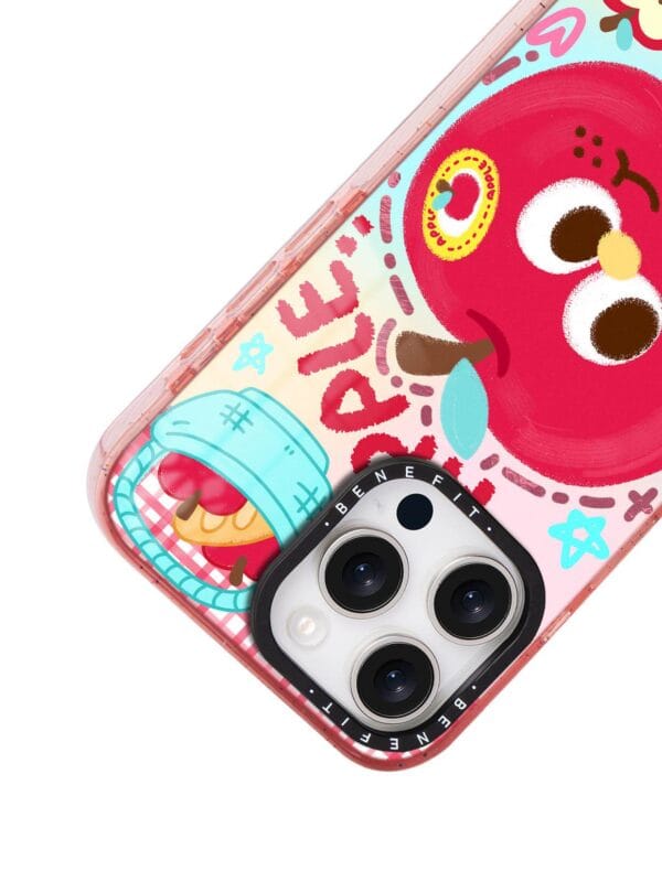 Cute Red White Checkered Retro Red Gingham Apple for iPhone
