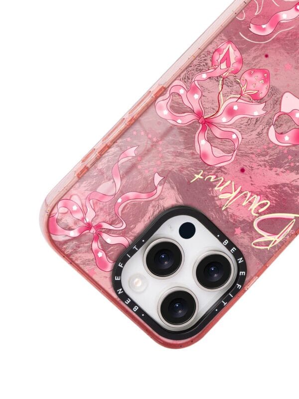 Balletcore Pink Foil Ribbon Coquette Bowknot for iPhone