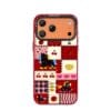 Red Quilt Cherry Bows Vintage Patchwork Pony for iPhone