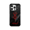 Crimson Runemark Heavy Metal Armor Texture - Aesthetic iPhone Case