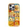 Cute Kawaii Burger Fries Retro Fast Food Collage for iPhone
