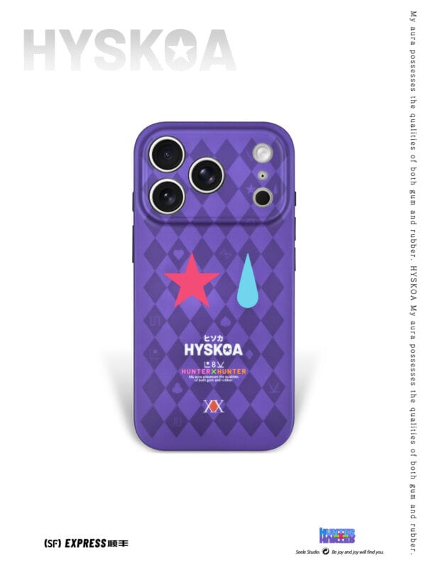 Cyber Neon Jester Star Teardrop Checkerboard for iPhone