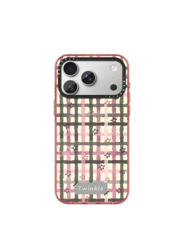 Y2K Pastel Gingham Checkered Grunge Pink Plaid for iPhone