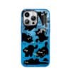 Blue Water Ripple Black Cat for iPhone