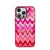 Y2K Hot Pink Wavy Retro Psychedelic Wave for iPhone