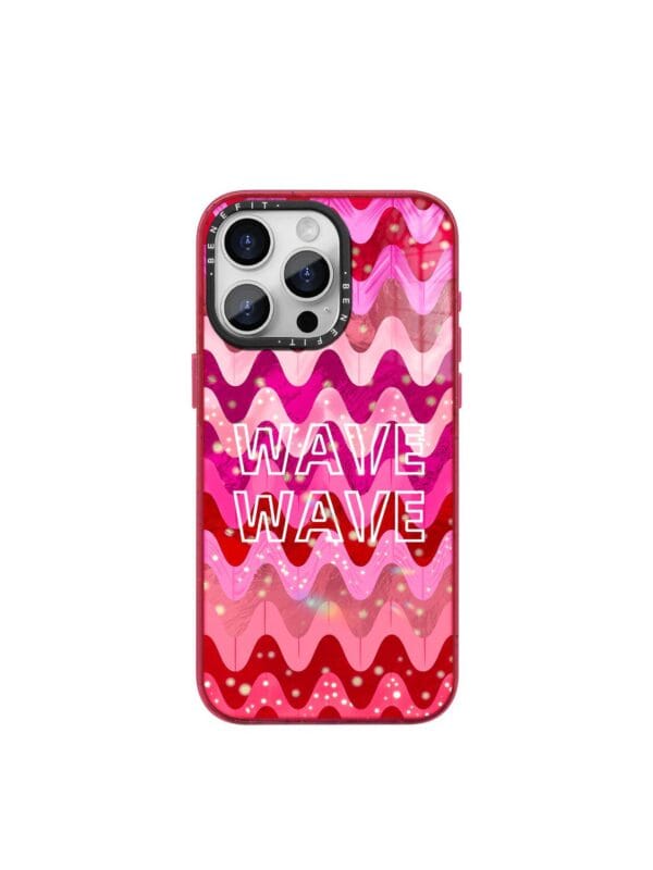 Y2K Hot Pink Wavy Retro Psychedelic Wave for iPhone