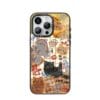 Retro Warm Checkered Kitten Cozy Cafe Core Cat for iPhone