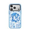 Retro Blue Grid Bunny Jazz Band for iPhone