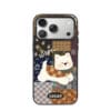 Retro Patchwork Plaid Puppy for iPhone