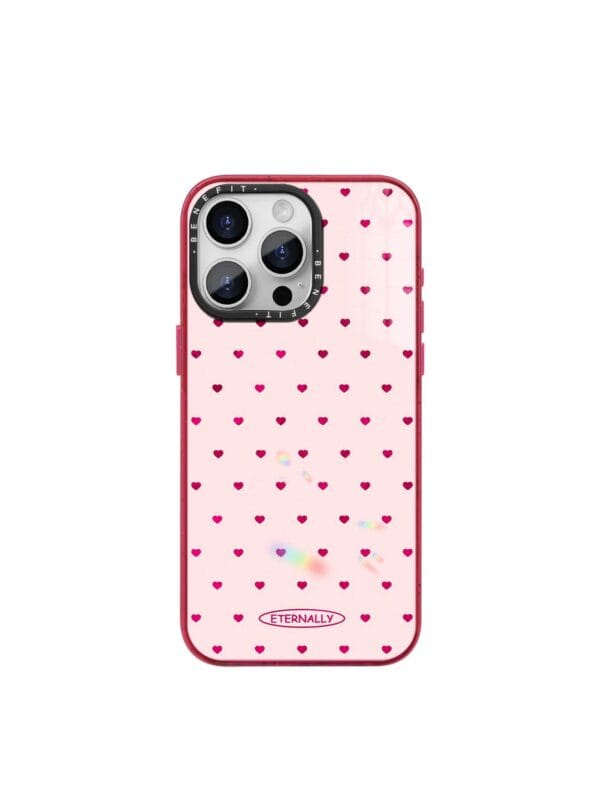 Retro Y2K Eternally Love Cute Pink Heart Pattern for iPhone