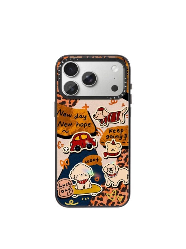 Cute Cartoon Dog Leopard Print for iPhone