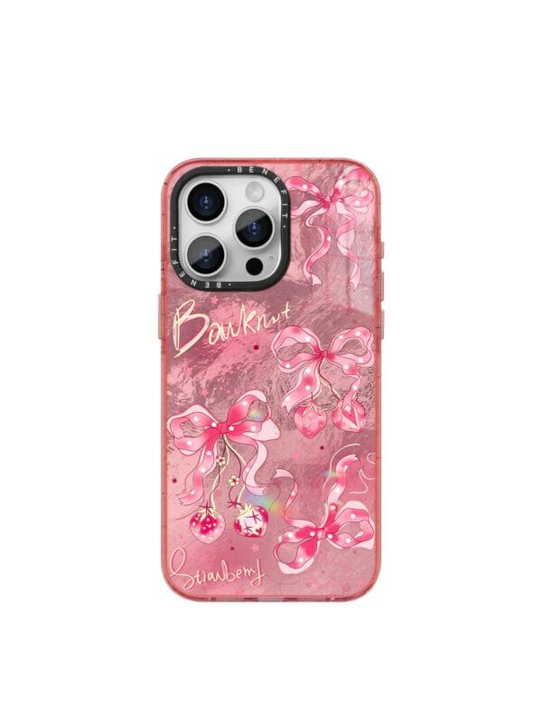Balletcore Pink Foil Ribbon Coquette Bowknot for iPhone