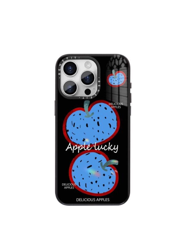 Surrealist Black and Blue Apple for iPhone