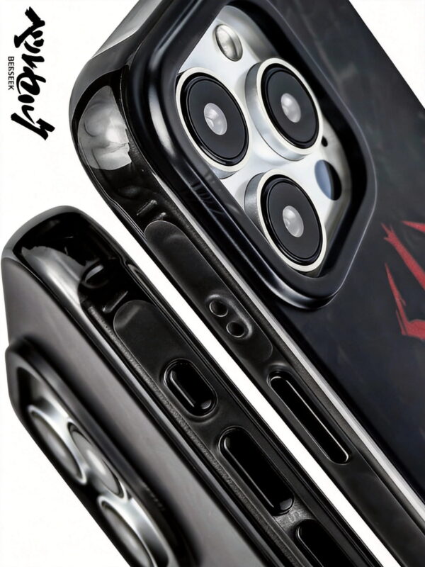 Crimson Runemark Heavy Metal Armor Texture - Aesthetic iPhone Case