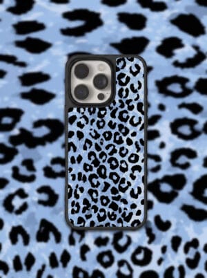 Icy Pastel Cheetah Blue Leopard Print Y2K for iPhone